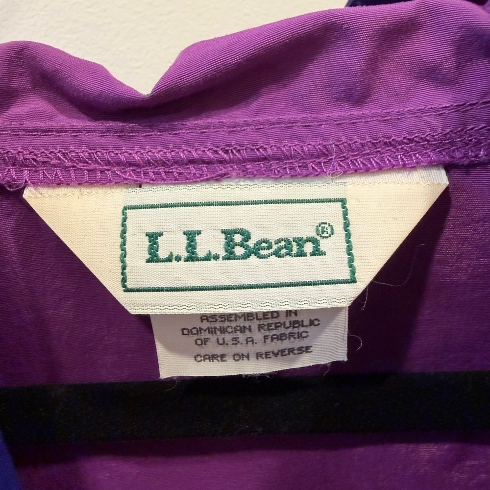 VTG LL Bean Kids Windbreaker/Rain Jacket Half Zip - Picture 3 of 4